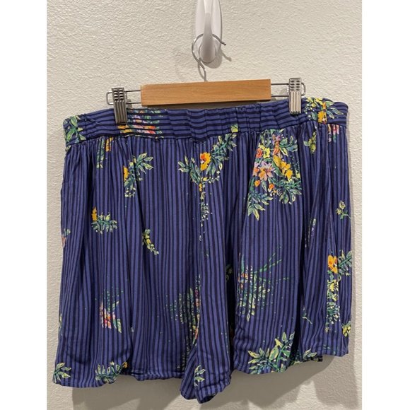 FREE PEOPLE Lasting Lagoon Multicolor Floral Print Shorts - Picture 7 of 7